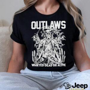 Outlaws Barbed Wire Skull Tee Jimbo Cowboy Puff Ink Shirt2