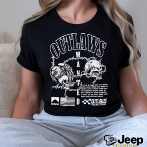 Outlaws Barbed wire Skull Tee2