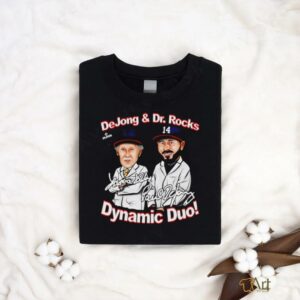 Paul DeJong and Dr Rocks Dynamic Duo Washington caricature signature shirt2