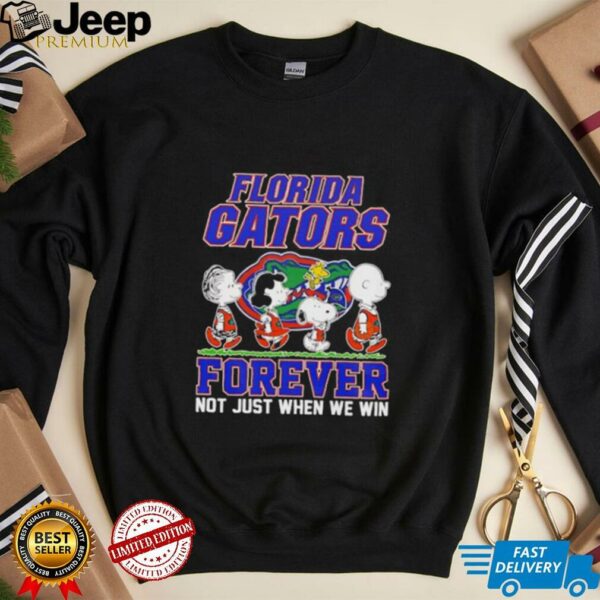 Peanuts Florida Gators forever not just when we win shirt