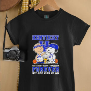 Peanuts Kentucky basketball yesterday today tomorrow forever not just when we win shirt0