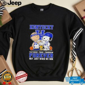 Peanuts Kentucky basketball yesterday today tomorrow forever not just when we win shirt1