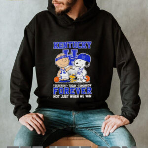 Peanuts Kentucky basketball yesterday today tomorrow forever not just when we win shirt2