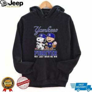 Peanuts New York Yankees forever not just when we win shirt4