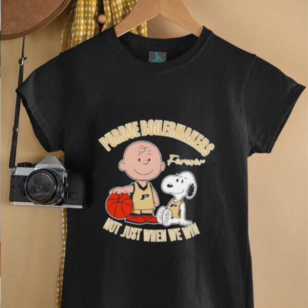 Peanuts Purdue Boilermakers basketball forever not just when we win shirt