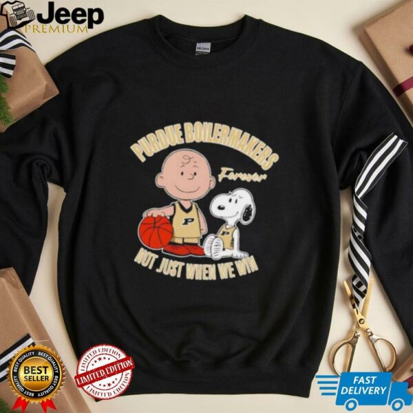 Peanuts Purdue Boilermakers basketball forever not just when we win shirt