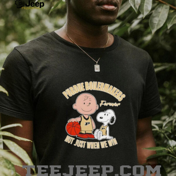 Peanuts Purdue Boilermakers basketball forever not just when we win shirt