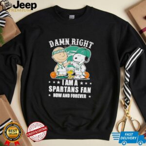 Peanuts Snoopy damn right I am a Spartans fan now and forever shirt3