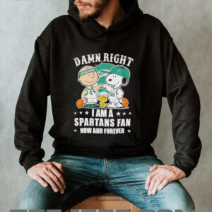 Peanuts Snoopy damn right I am a Spartans fan now and forever shirt5