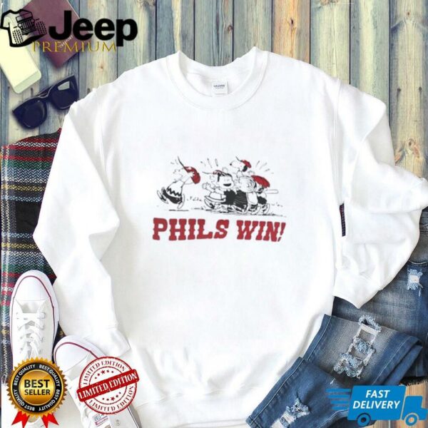 Peanuts characters Phils win Philadelphia Phillies shirt