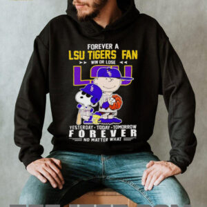 Peanuts forever a LSU Tigers fan win or lose yesterday today tomorrow baseball shirt Peanuts forever a LSU Tigers fan win or lose yesterday today tomorrow baseball shirt
