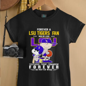 Peanuts forever a LSU Tigers fan win or lose yesterday today tomorrow baseball shirt3