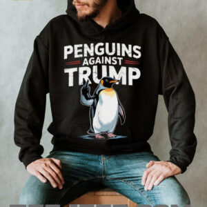 Penguin Flippers Up Resist Funny Penguins Against Trump T Shirt2