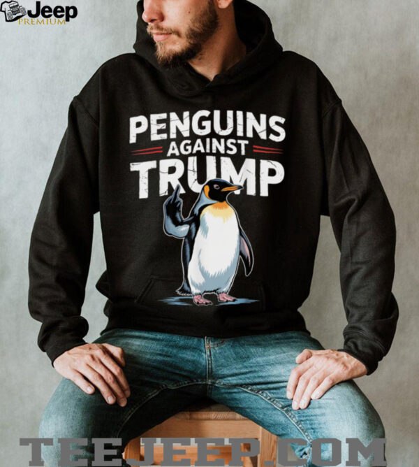 Penguin Flippers Up Resist Funny Penguins Against Trump T Shirt