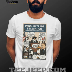 Penguin trade delegation heard and McDonald Islands Trump Tariffs shirt