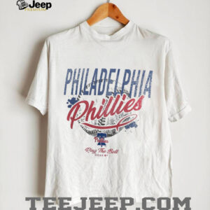 Philadelphia Phillies WEAR by Erin Andrews Womens Distressed Cropped T Shirt0