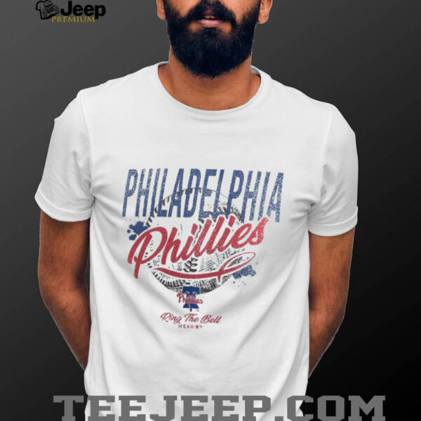 Philadelphia Phillies WEAR by Erin Andrews Women’s Distressed Cropped T Shirt