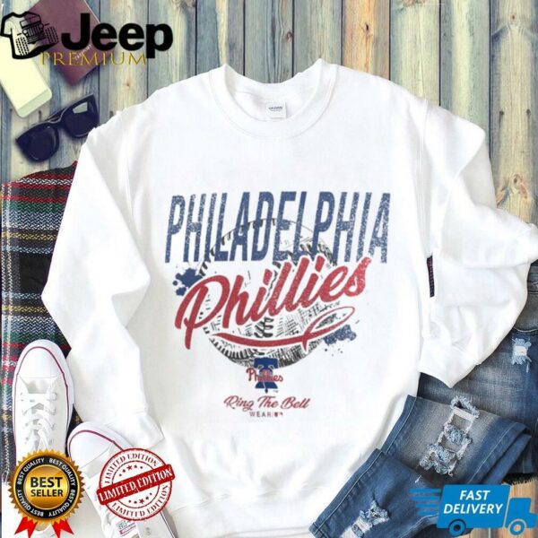 Philadelphia Phillies WEAR by Erin Andrews Women’s Distressed Cropped T Shirt