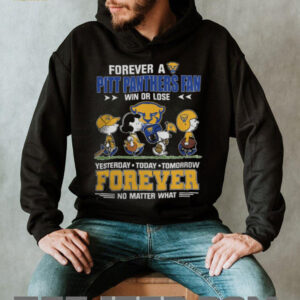 Pitt Panthers With Snoopy Peanuts Forever Fan No Matter What T Shirt2