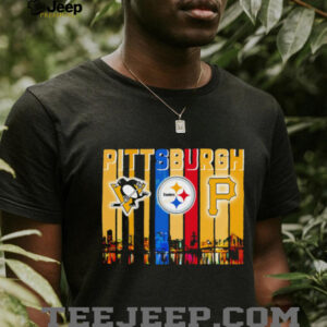 Pittsburgh Penguins x Pittsburgh Steelers x Pittsburgh Pirates night city shirt3