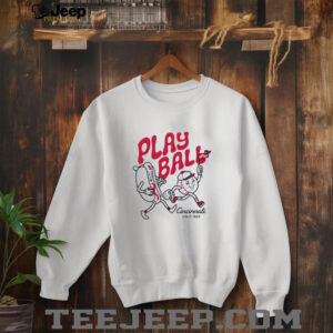 Play Ball Hotdog Cincinnati baseball Cartoon shirt
