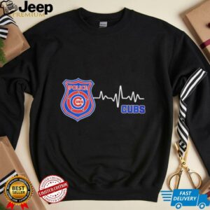 Police heart rate Chicago Cubs shirt