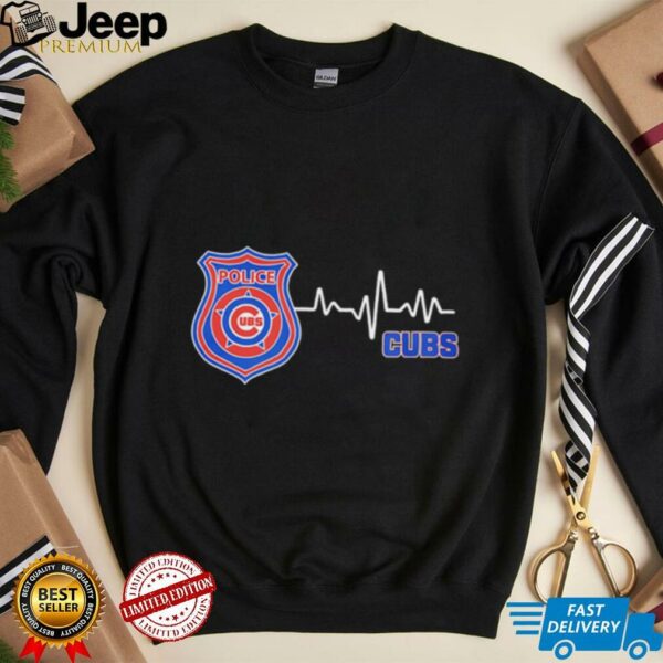 Police heart rate Chicago Cubs shirt