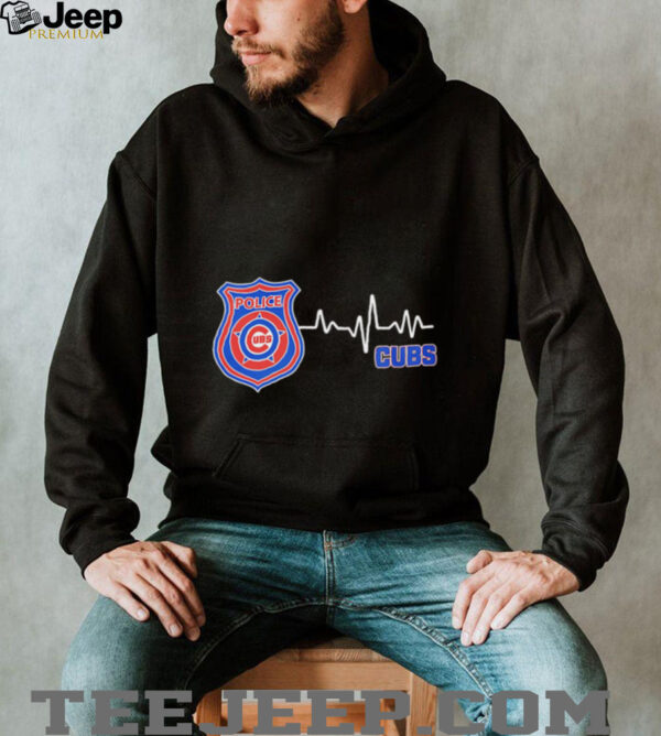 Police heart rate Chicago Cubs shirt