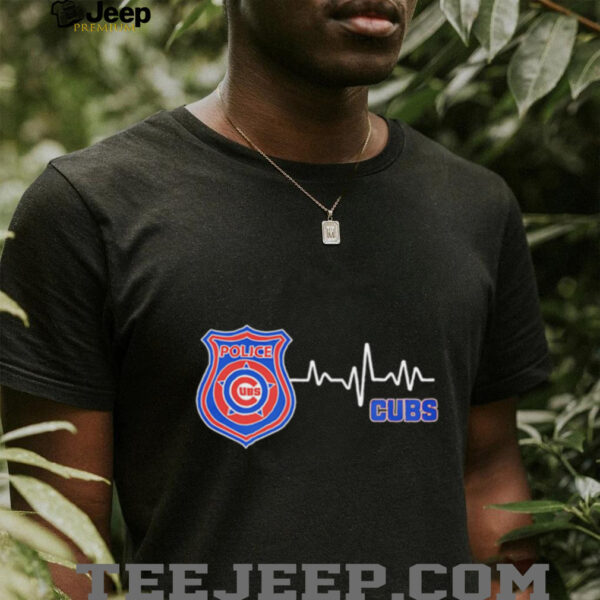 Police heart rate Chicago Cubs shirt