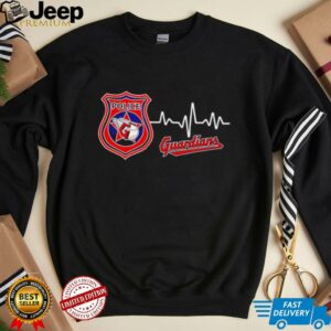 Police heart rate Cleveland Guardians shirt