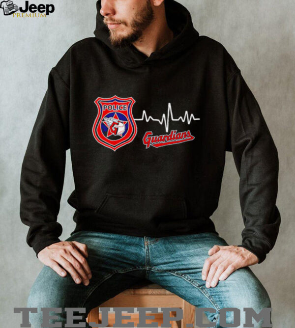 Police heart rate Cleveland Guardians shirt