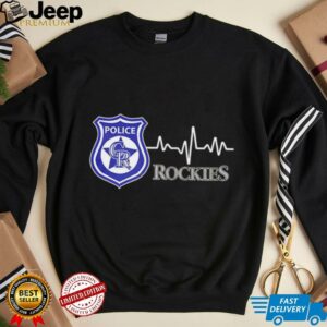 Police heart rate Colorado Rockies shirt