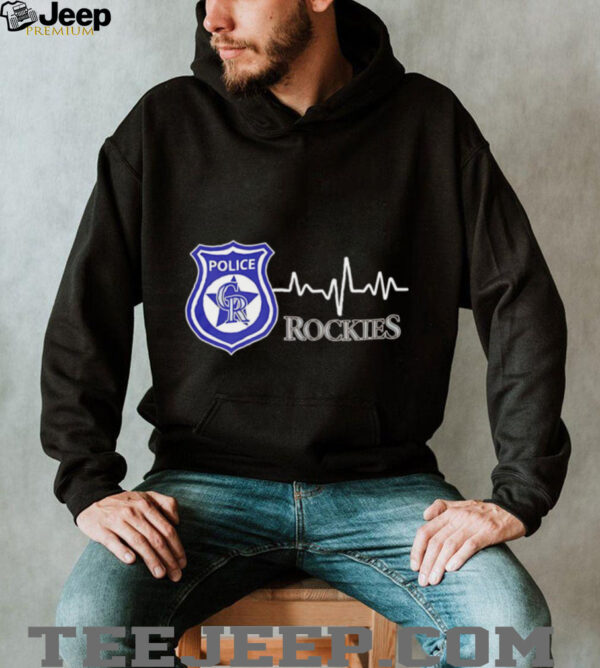 Police heart rate Colorado Rockies shirt