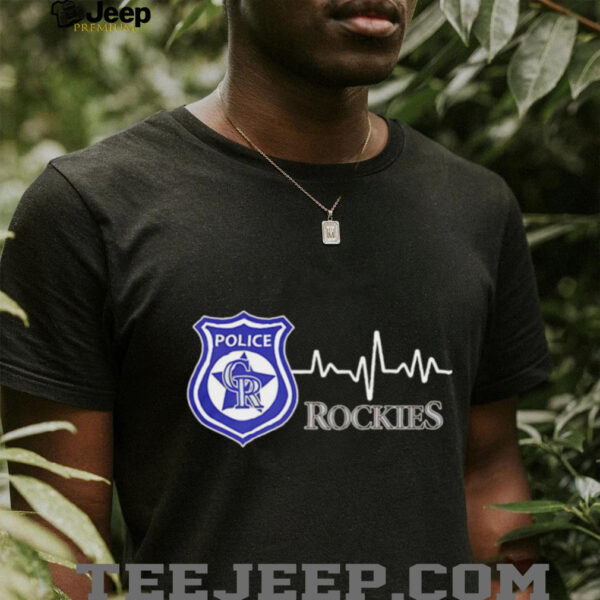 Police heart rate Colorado Rockies shirt
