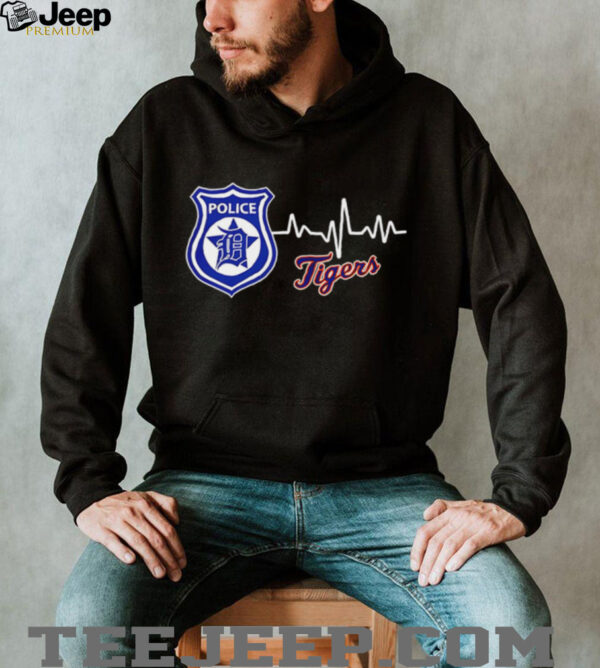 Police heart rate Detroit Tigers shirt
