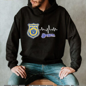 Police heart rate Milwaukee Brewers shirt2