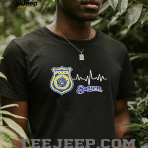 Police heart rate Milwaukee Brewers shirt3