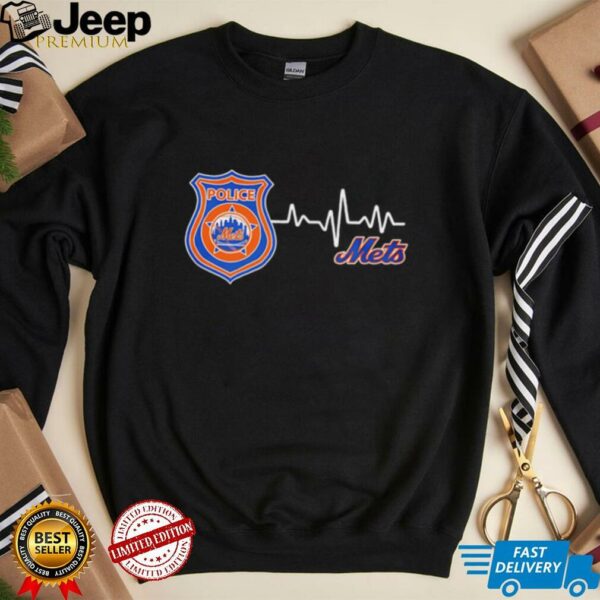 Police heart rate New York Mets shirt