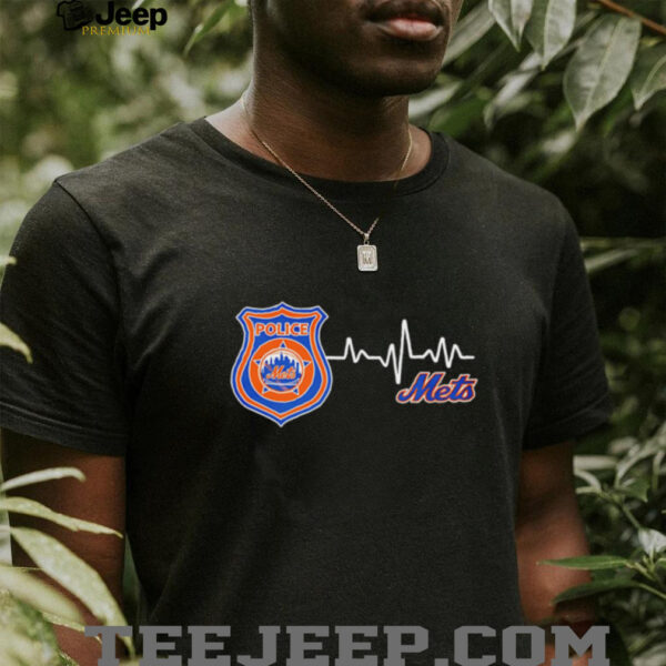 Police heart rate New York Mets shirt