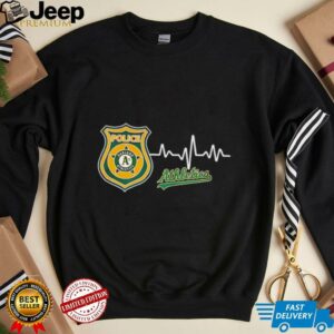 Police heart rate Oakland Athletics shirt