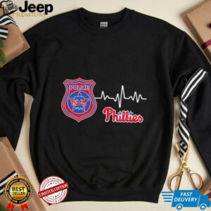 Police heart rate Philadelphia Phillies shirt