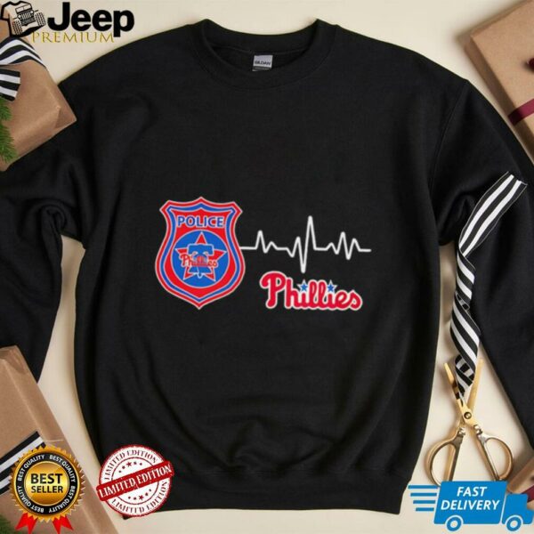 Police heart rate Philadelphia Phillies shirt