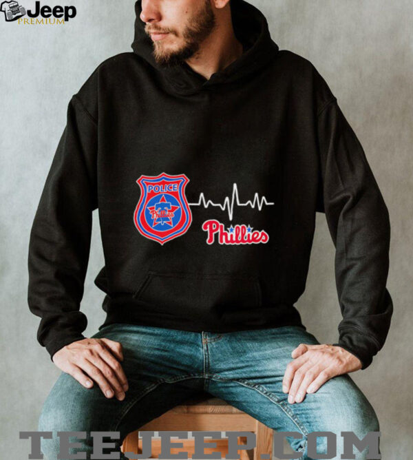 Police heart rate Philadelphia Phillies shirt