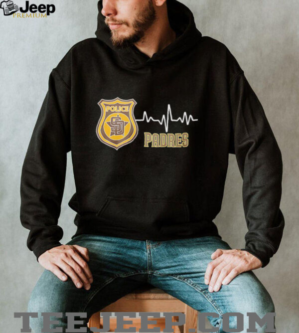 Police heart rate San Diego Padres shirt