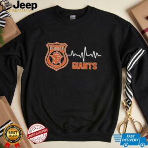 Police heart rate San Francisco Giants shirt