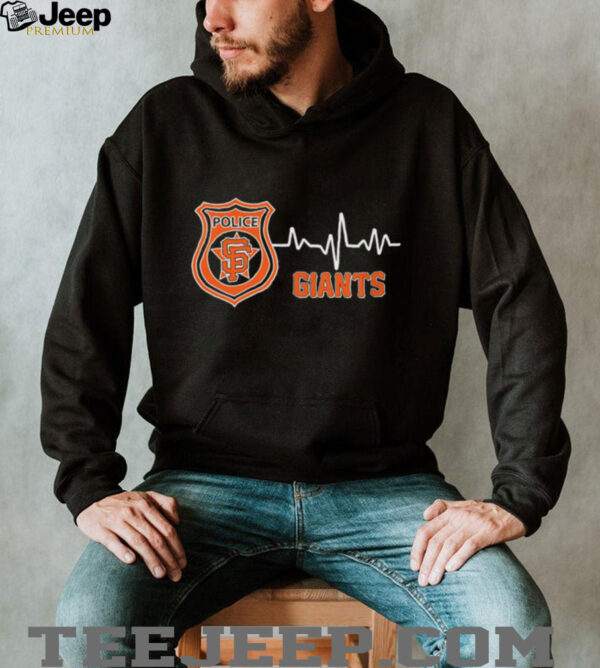 Police heart rate San Francisco Giants shirt