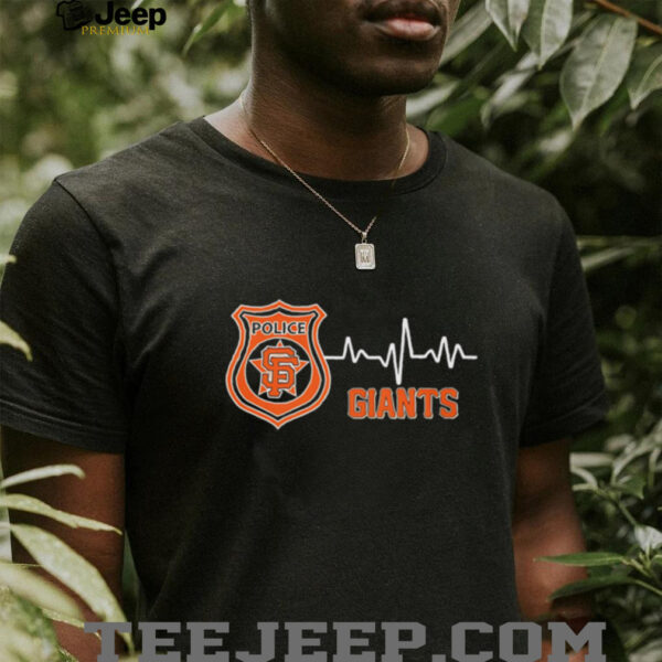 Police heart rate San Francisco Giants shirt