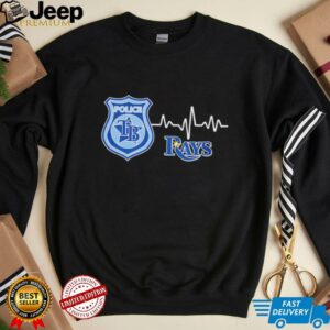 Police heart rate Tampa Bay Rays shirt