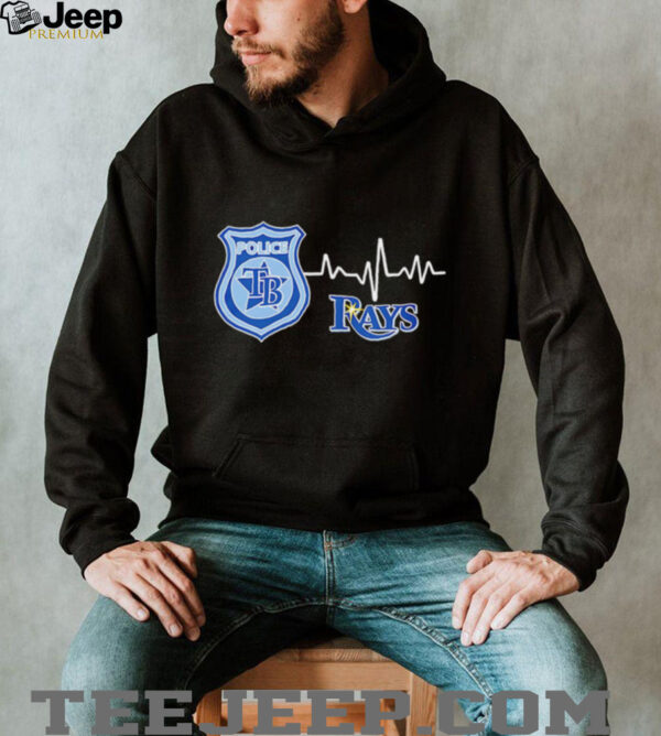 Police heart rate Tampa Bay Rays shirt