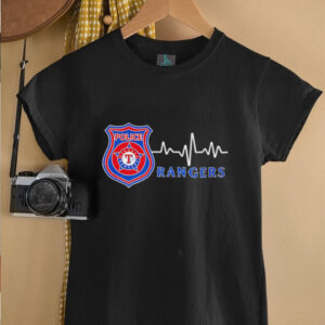 Police heart rate Texas Rangers shirt